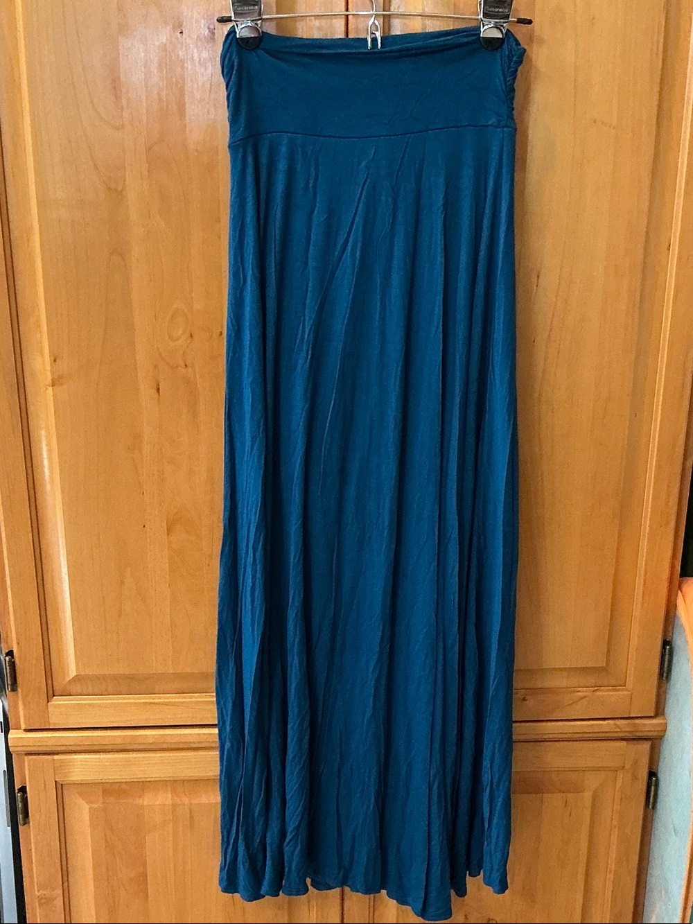 Renee C. Teal Floor-Length Maxi Skirt